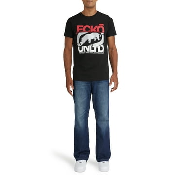 Mens Slim Fit Script Graphic T-Shirt Ecko Unltd